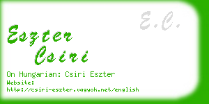 eszter csiri business card